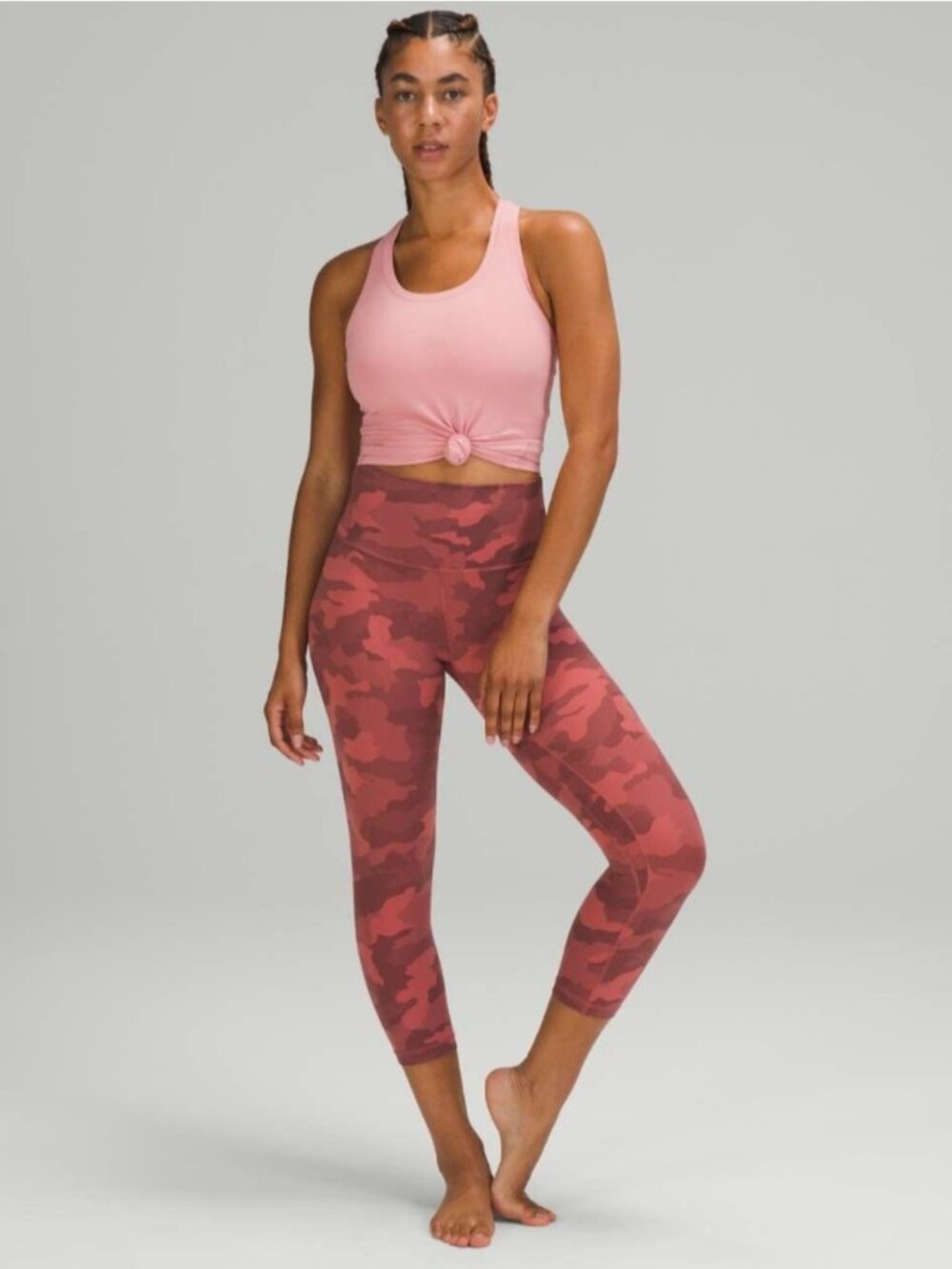 Lululemon Align Crop 21" Woman 18 Heritage 365 Camo Brier Rose Multi Performance
